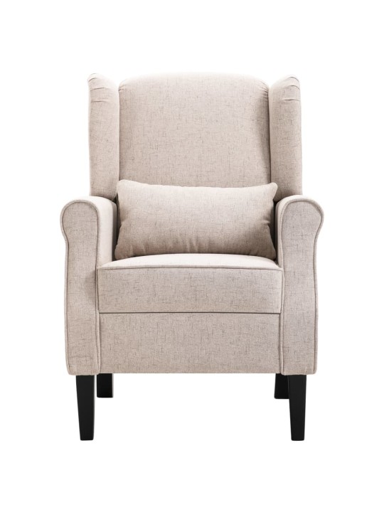 Křeslo béžové textil