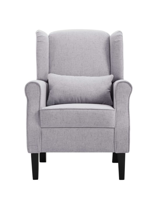 Křeslo světle šedé textil