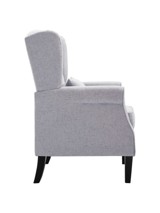 Křeslo světle šedé textil
