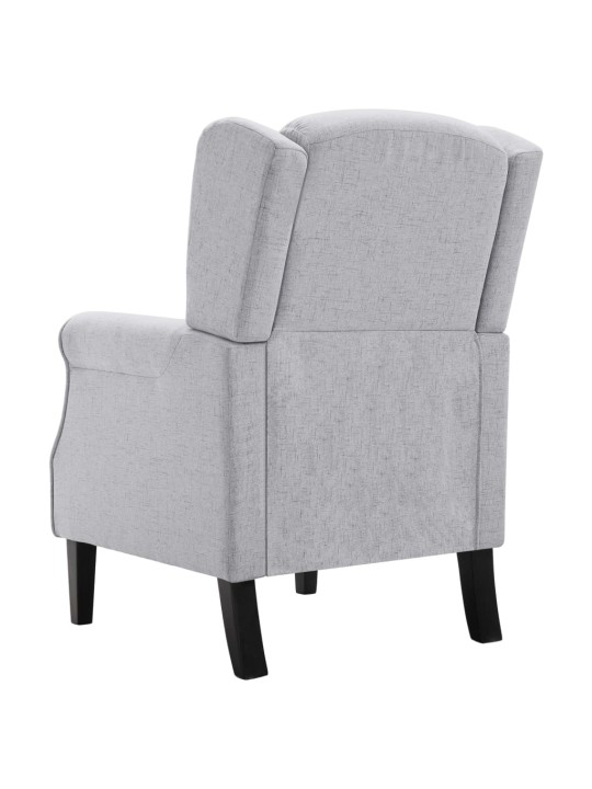 Křeslo světle šedé textil