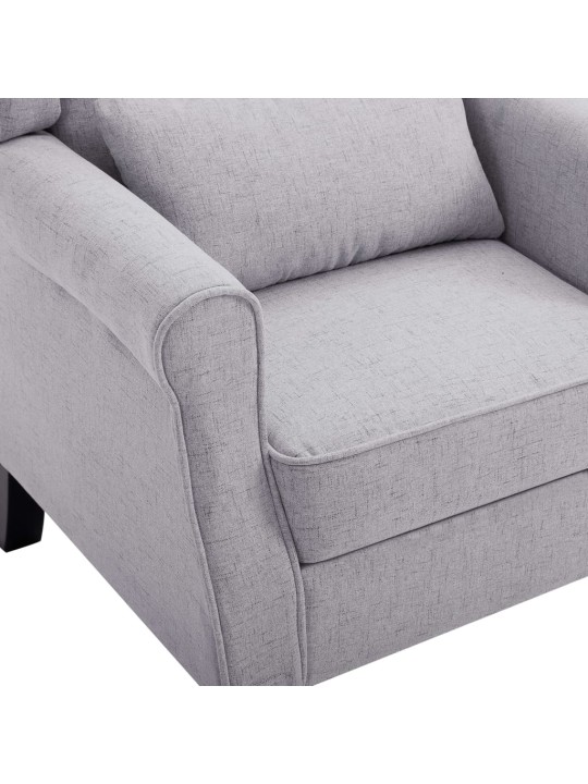 Křeslo světle šedé textil