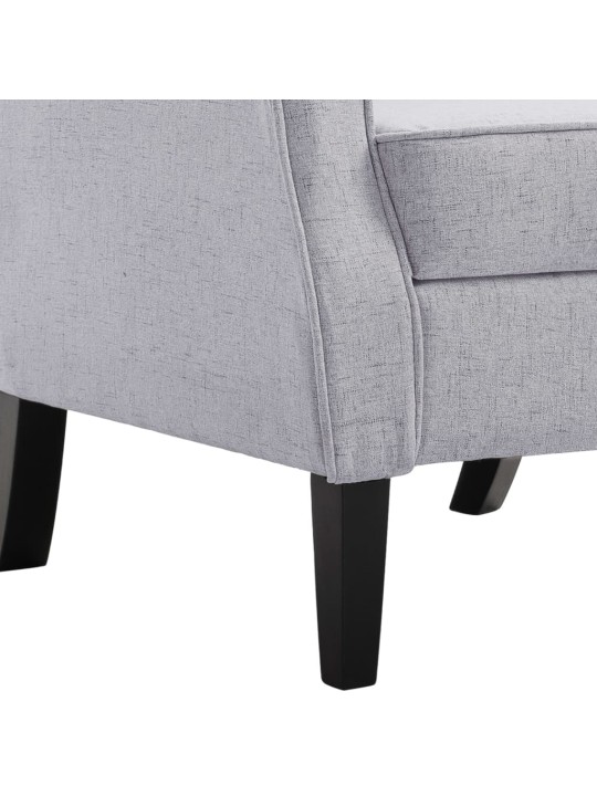 Křeslo světle šedé textil