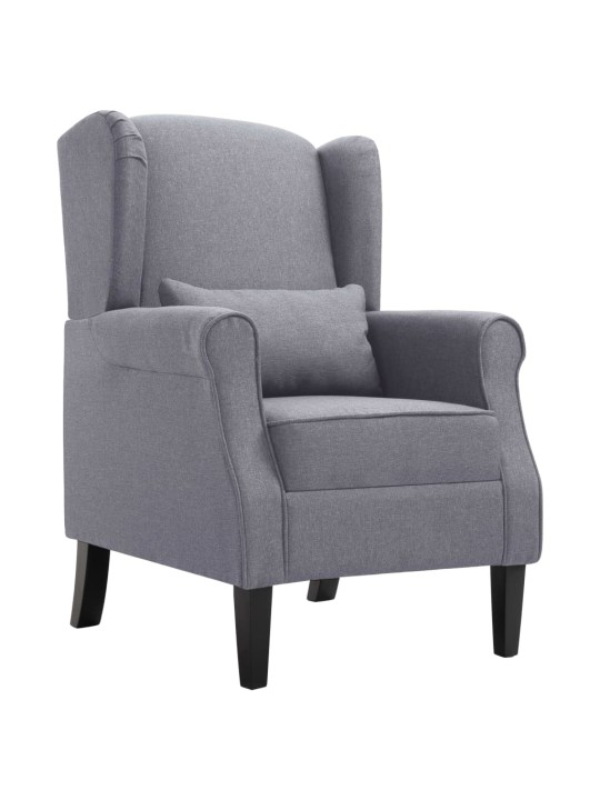 Křeslo tmavě šedé textil