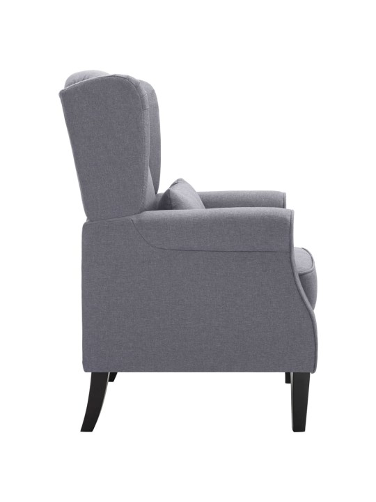 Křeslo tmavě šedé textil