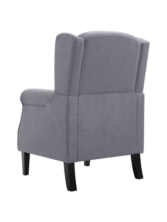 Křeslo tmavě šedé textil