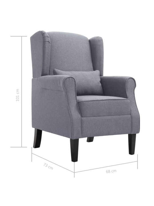 Křeslo tmavě šedé textil