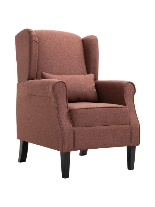 Křeslo hnědé textil