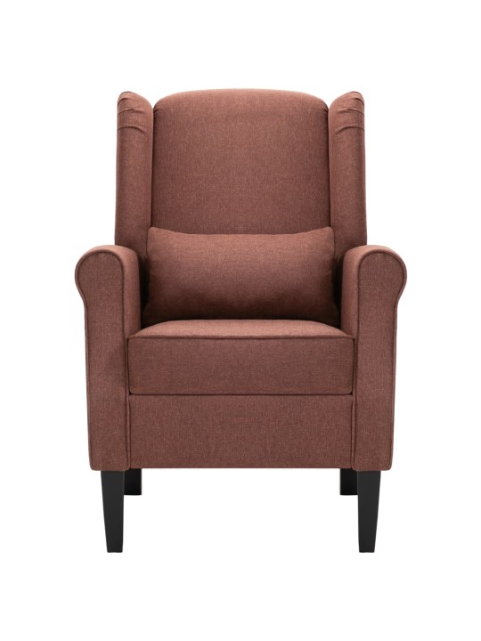 Křeslo hnědé textil