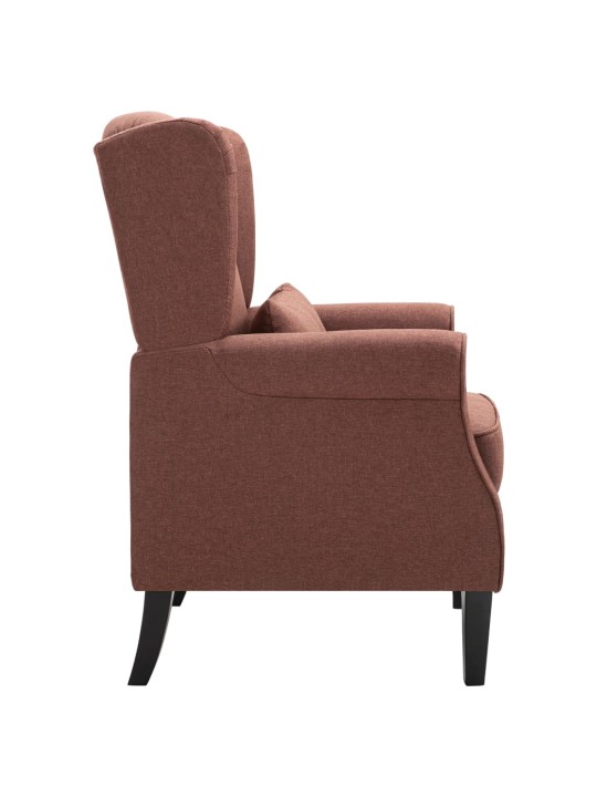 Křeslo hnědé textil