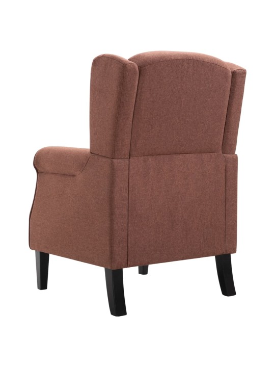 Křeslo hnědé textil