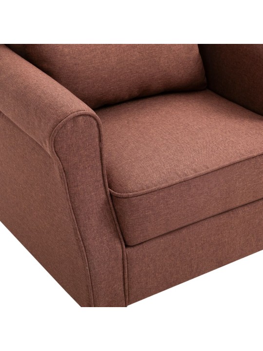 Křeslo hnědé textil