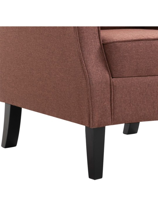 Křeslo hnědé textil