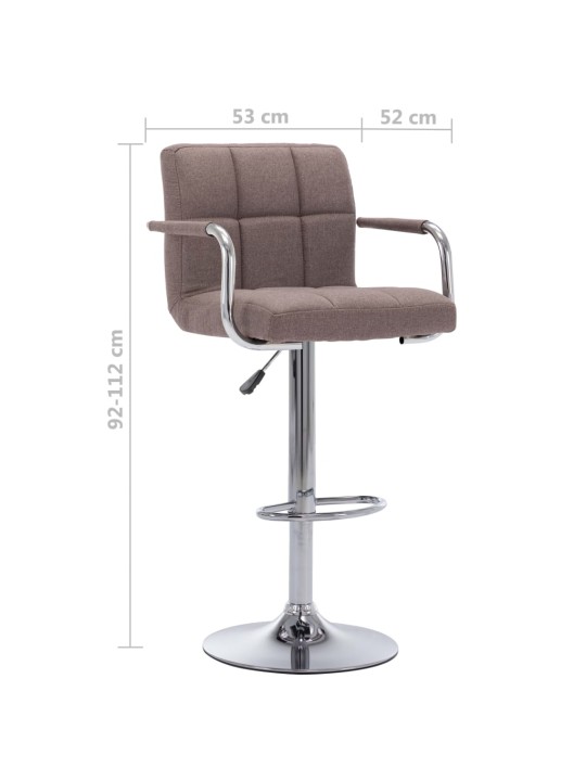 Barová židle taupe textil