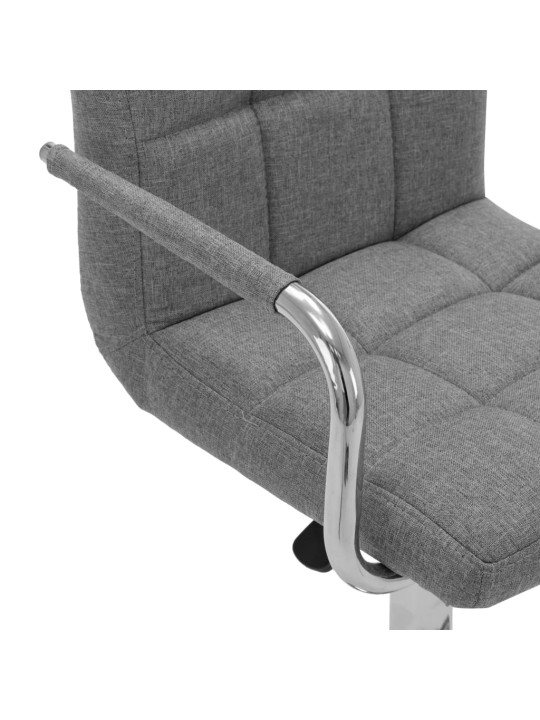 Barové židle 2 ks světle šedé textil