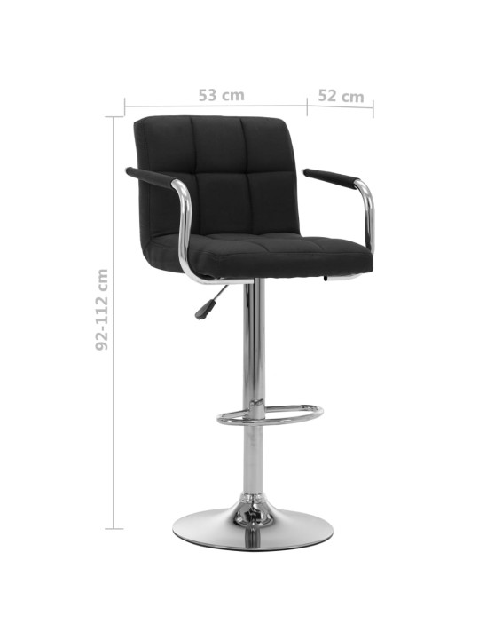 Barové židle 2 ks černé textil