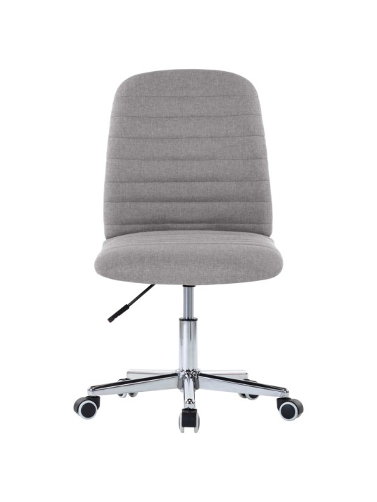 Jídelní židle 2 ks světle šedé textil
