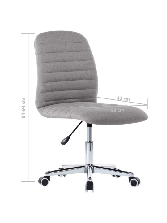 Jídelní židle 2 ks světle šedé textil