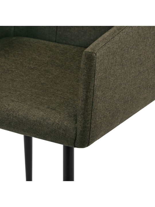 Jídelní židle s područkami 2 ks hnědé textil