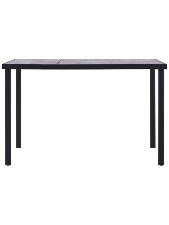 Jídelní stůl černý a betonově šedý 160 x 80 x 75 cm MDF