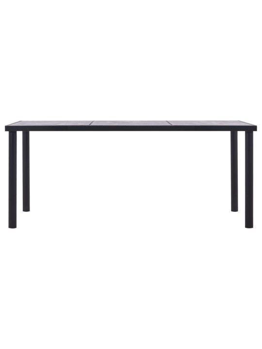 Jídelní stůl černý a betonově šedý 180 x 90 x 75 cm MDF