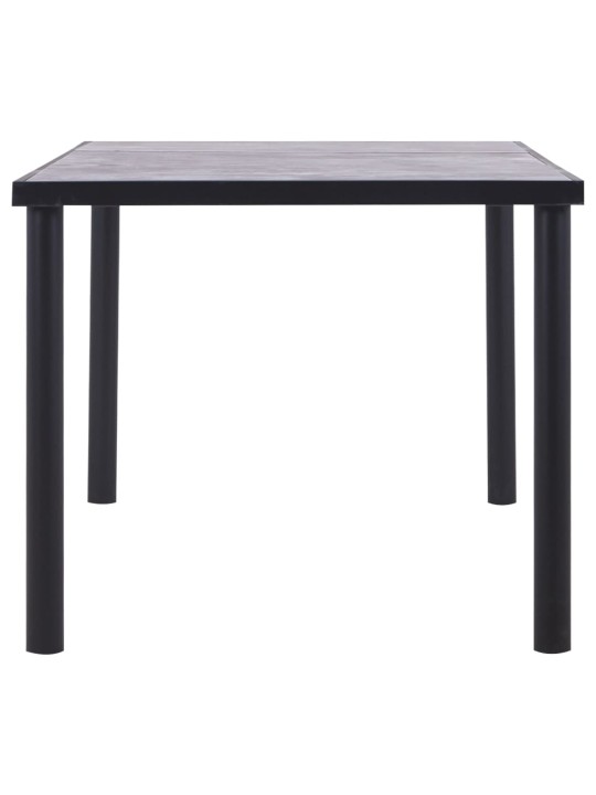 Jídelní stůl černý a betonově šedý 180 x 90 x 75 cm MDF