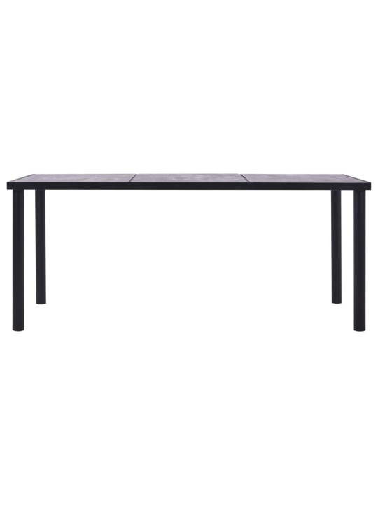 Jídelní stůl černý a betonově šedý 200 x 100 x 75 cm MDF