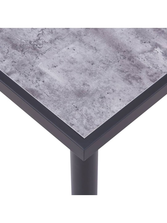 Jídelní stůl černý a betonově šedý 200 x 100 x 75 cm MDF