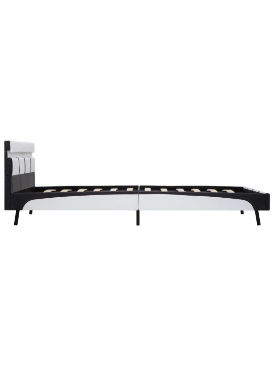 Rám postele s LED světlem bílý umělá kůže 120 x 200 cm