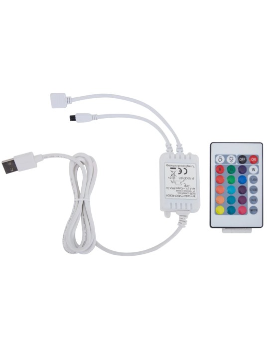 Rám postele s LED světlem bílý umělá kůže 140 x 200 cm
