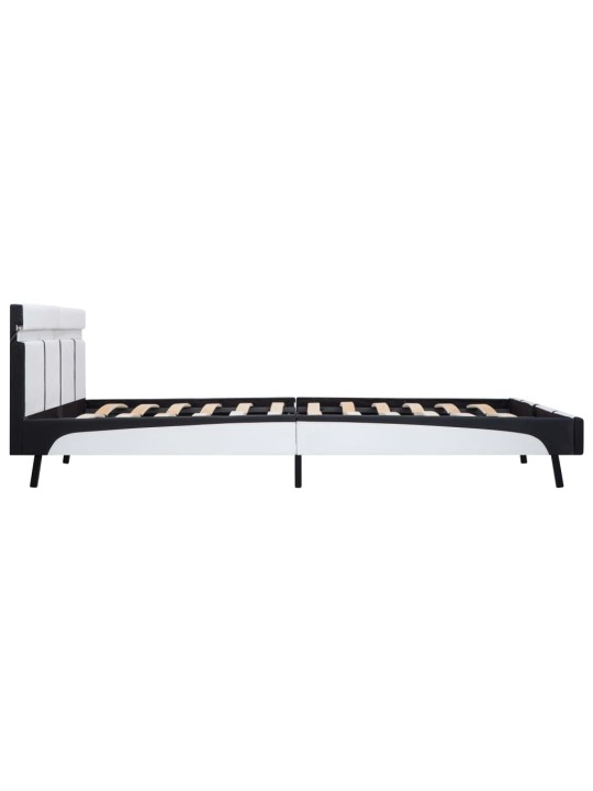 Rám postele s led světlem bílý umělá kůže 180 x 200 cm