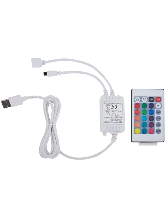 Rám postele s led světlem bílý umělá kůže 180 x 200 cm