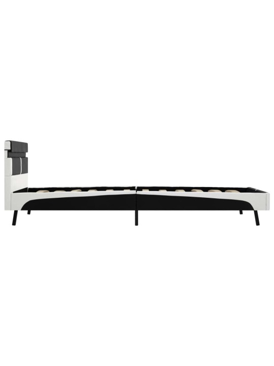 Rám postele s LED světlem černý umělá kůže 90 x 200 cm