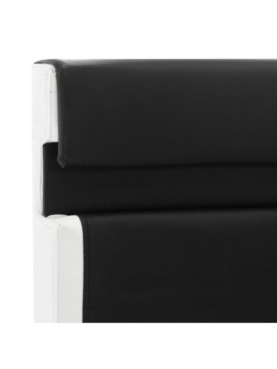 Rám postele s LED světlem černý umělá kůže 90 x 200 cm