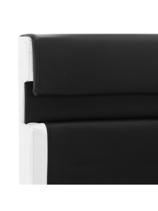 Rám postele s LED světlem černý umělá kůže 140 x 200 cm
