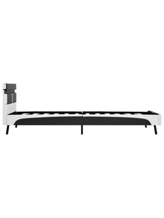 Rám postele s led světlem šedý umělá kůže 90 x 200 cm