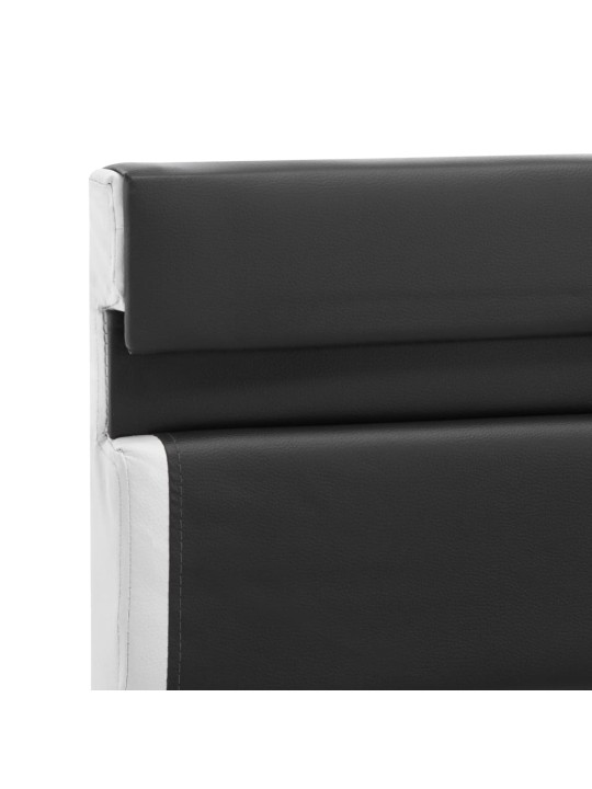 Rám postele s led světlem šedý umělá kůže 90 x 200 cm