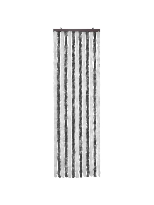 Závěs proti hmyzu šedý a bílý 56 x 185 cm Chenille
