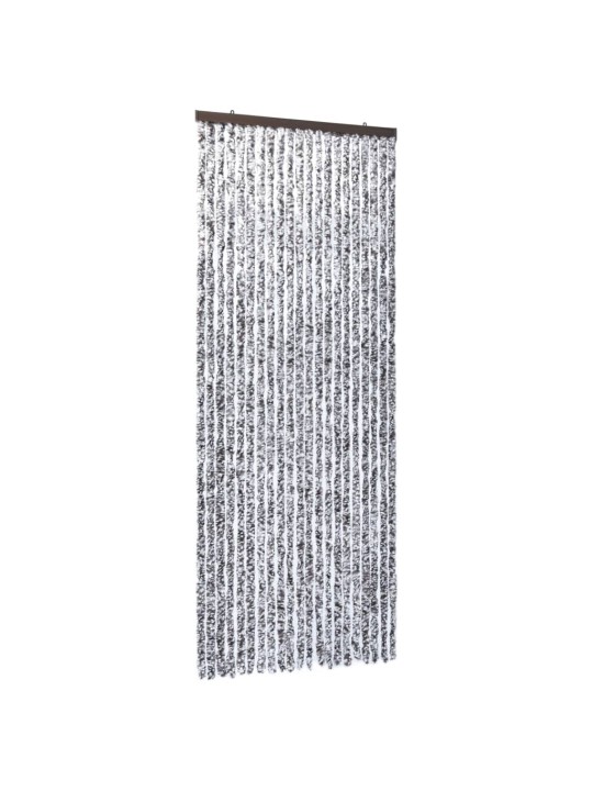 Závěs proti hmyzu hnědý a béžový 90 x 220 cm Chenille