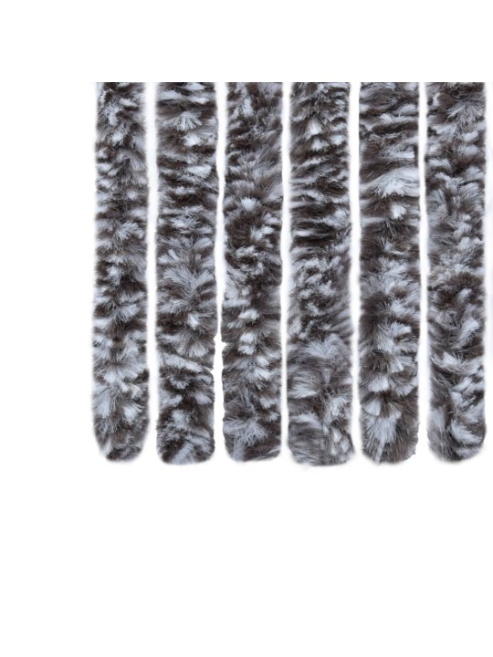 Závěs proti hmyzu hnědý a béžový 90 x 220 cm Chenille