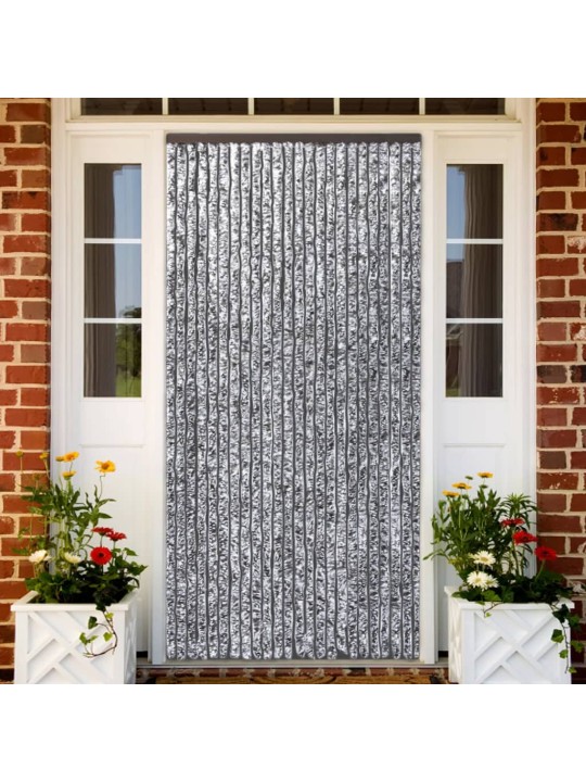 Závěs proti hmyzu hnědý a béžový 90 x 220 cm Chenille