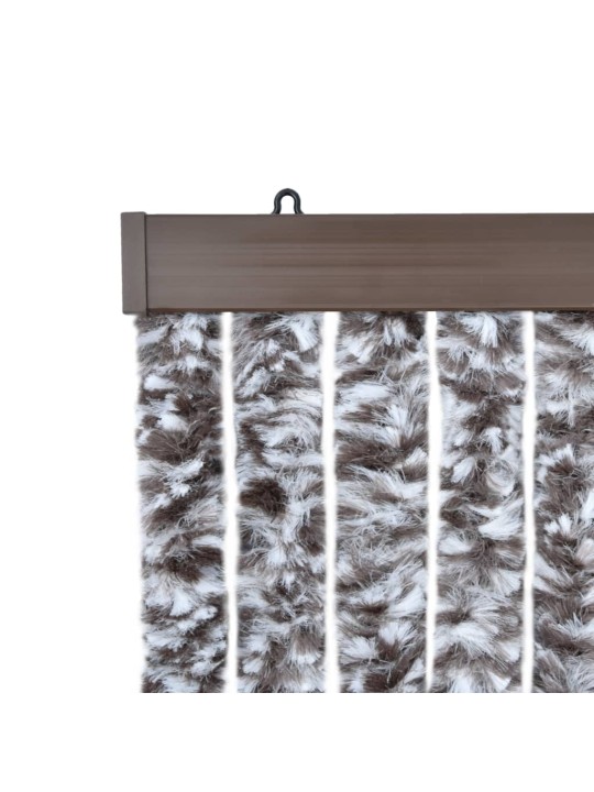 Závěs proti hmyzu hnědý a béžový 100 x 220 cm Chenille