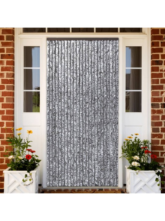 Závěs proti hmyzu hnědý a béžový 100 x 220 cm Chenille