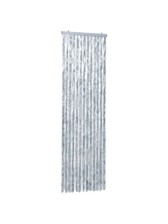 Závěs proti hmyzu bílý a šedý 56 x 185 cm Chenille