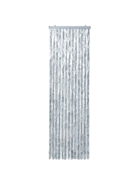 Závěs proti hmyzu bílý a šedý 56 x 185 cm Chenille