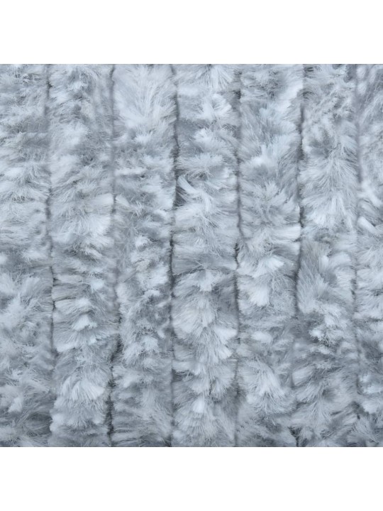 Závěs proti hmyzu bílý a šedý 56 x 185 cm Chenille
