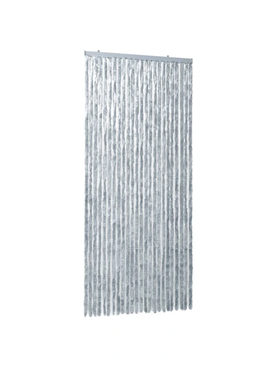 Závěs proti hmyzu bílý a šedý 100 x 220 cm Chenille