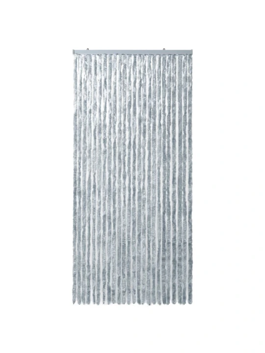 Závěs proti hmyzu bílý a šedý 100 x 220 cm Chenille