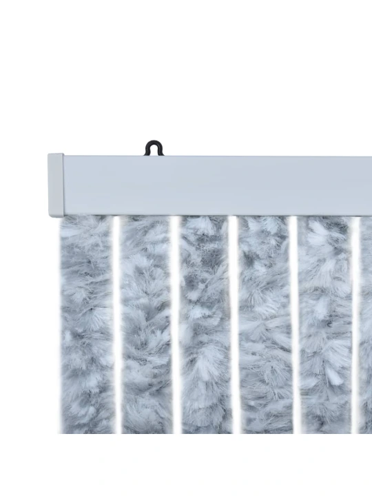 Závěs proti hmyzu bílý a šedý 100 x 220 cm Chenille