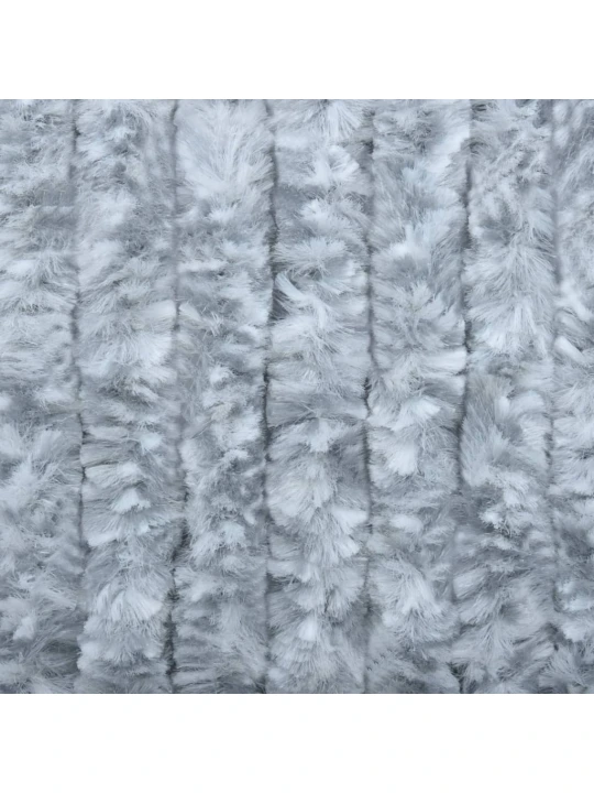 Závěs proti hmyzu bílý a šedý 100 x 220 cm Chenille