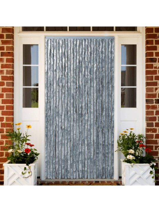 Závěs proti hmyzu bílý a šedý 100 x 220 cm Chenille